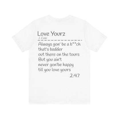 J. Cole Inspired Unisex Jersey Tee - 2014 Forest Hills Drive & Love Yourz Lyrics