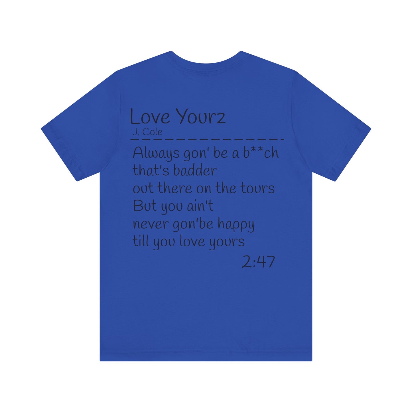 J. Cole Inspired Unisex Jersey Tee - 2014 Forest Hills Drive & Love Yourz Lyrics